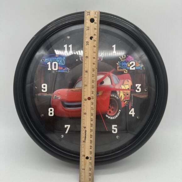 Vintage Disney Pixar Cars Lightning McQueen Wall Clock Read Description - Picture 2 of 4